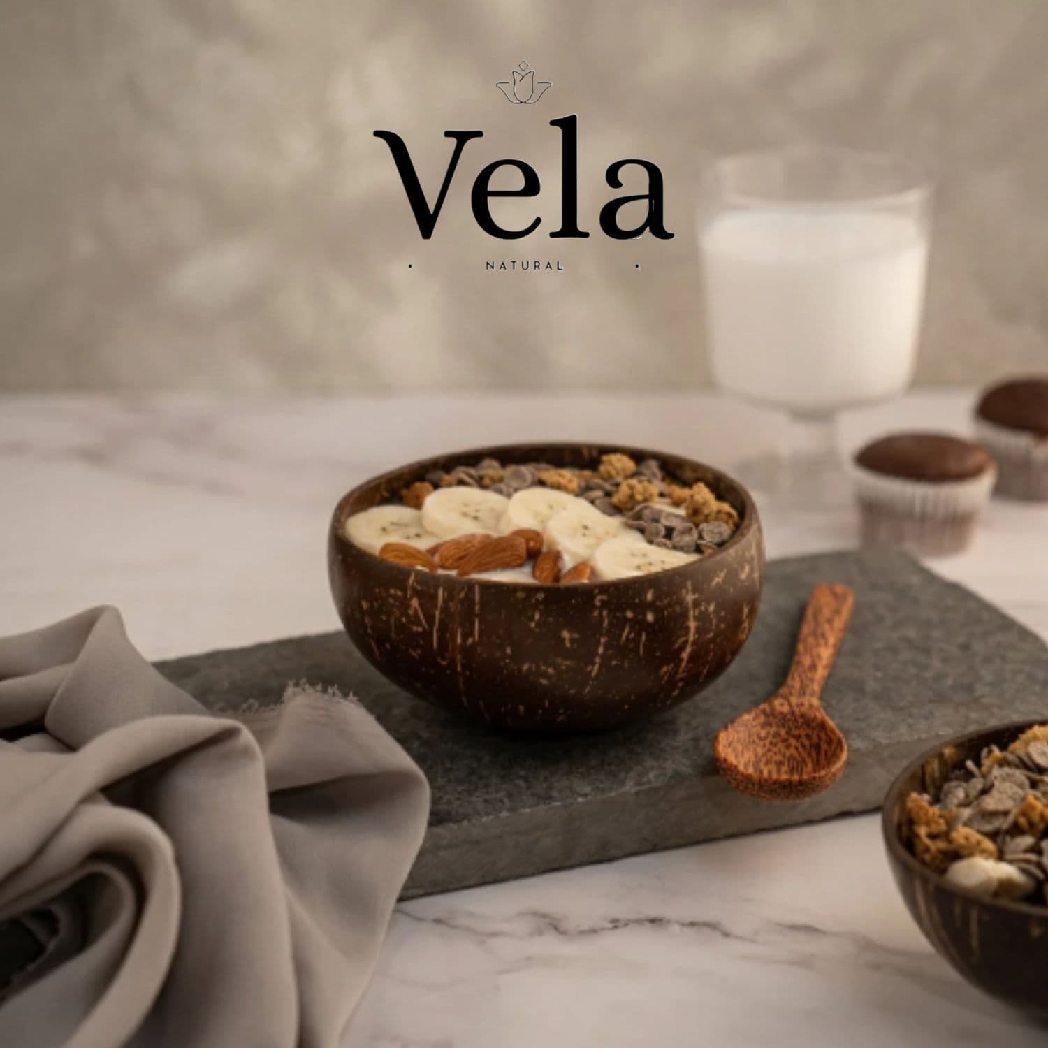 Large 500ml Polished Coconut Bowl