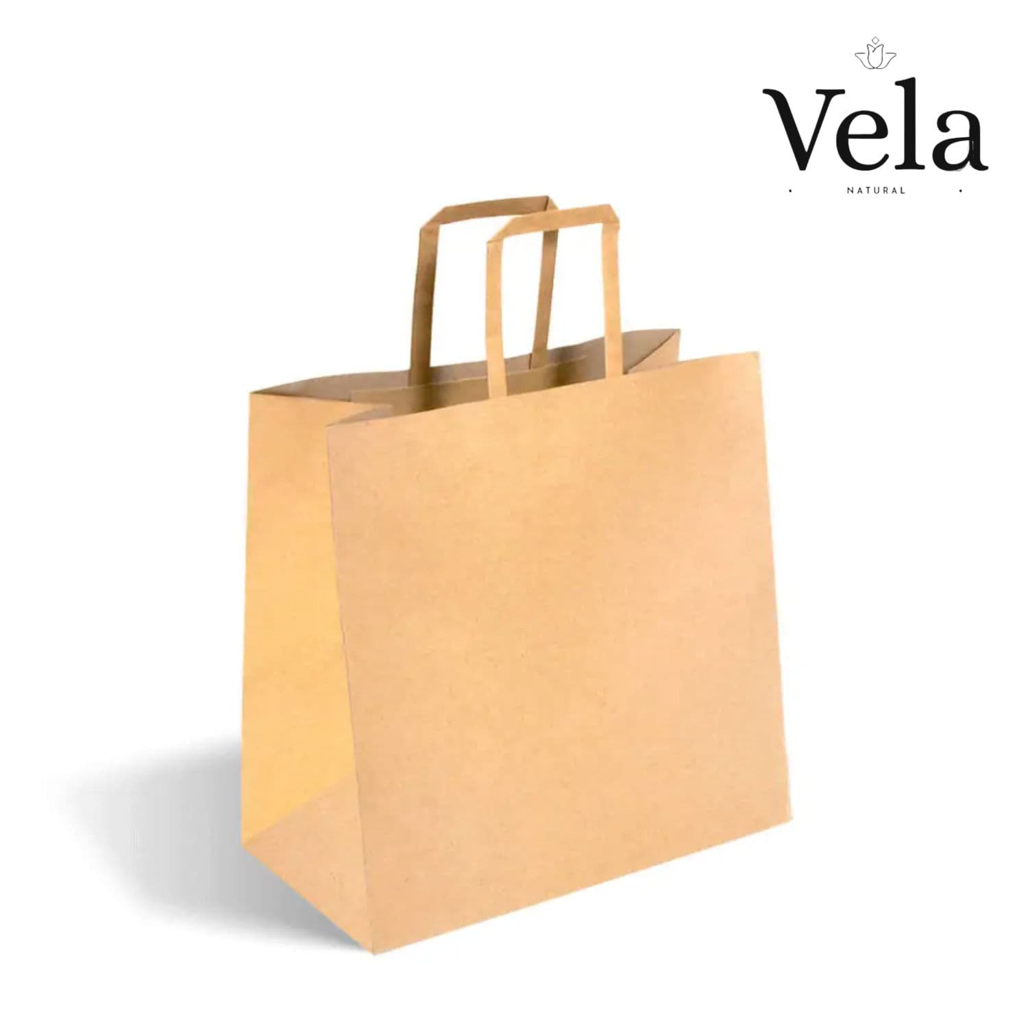 280x150x275mm Small Flat Handle Kraft Paper Bags