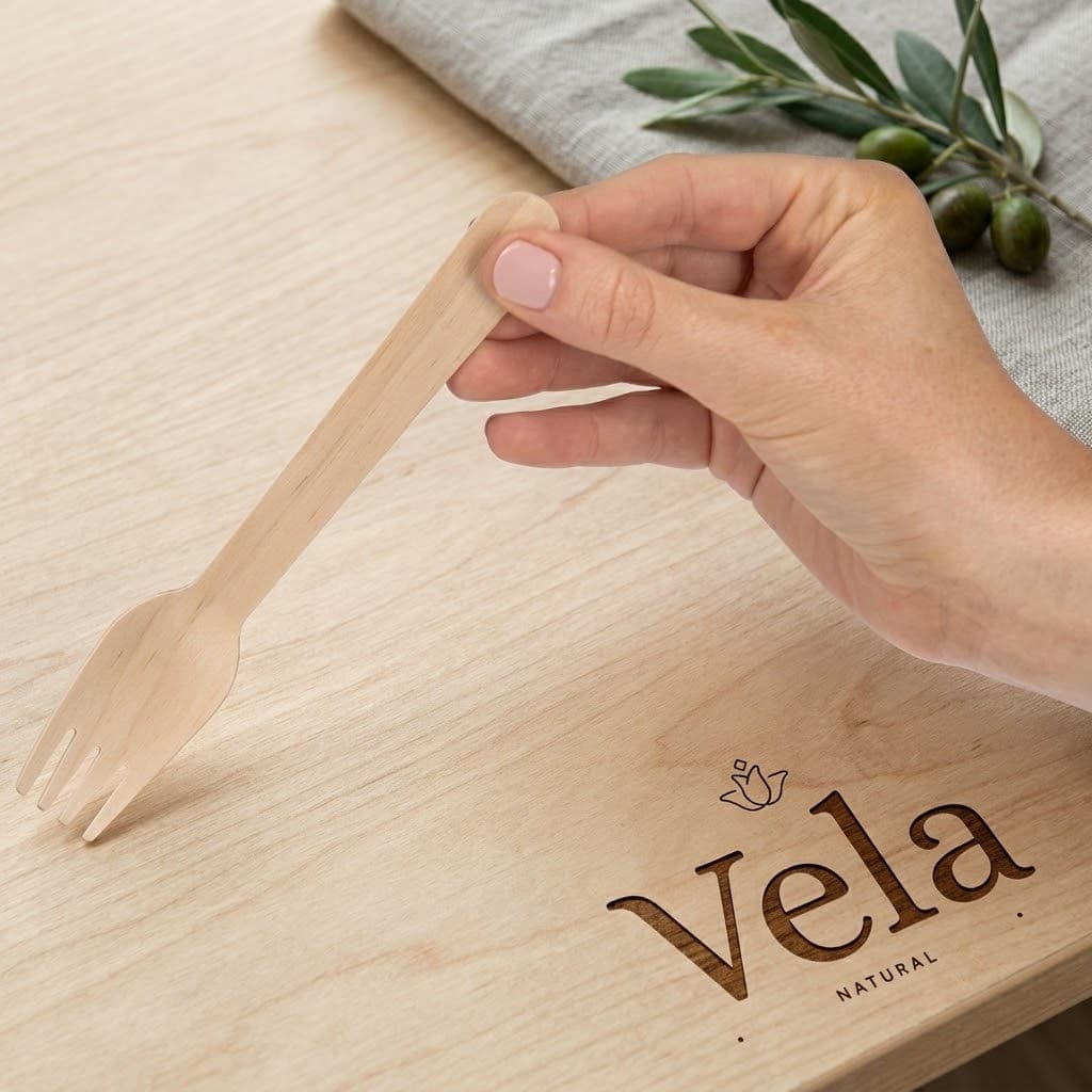 Wooden Forks - 100 Pack thumbnail 4