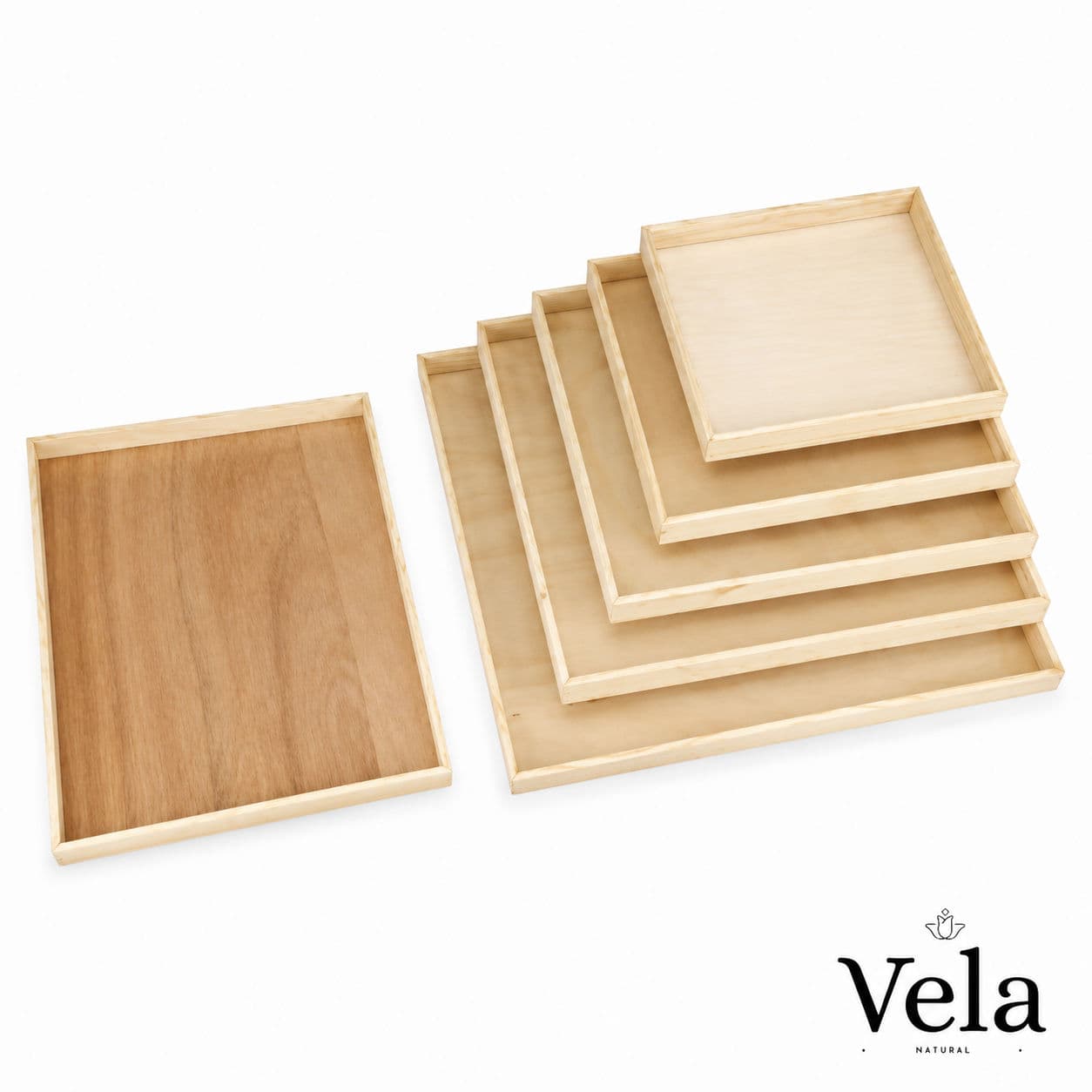 12" x 16" Rectangle Wooden Serving Platters - 2 Pack product image 1