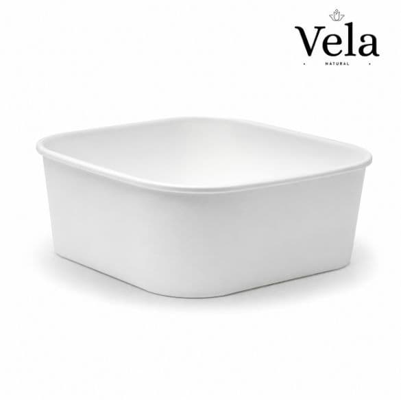 1,200ml White BioBoard Square Takeaway Base
