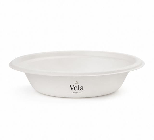 12oz (350ml) Round Bagasse Disposable Bowl - 50 Pack product image 1