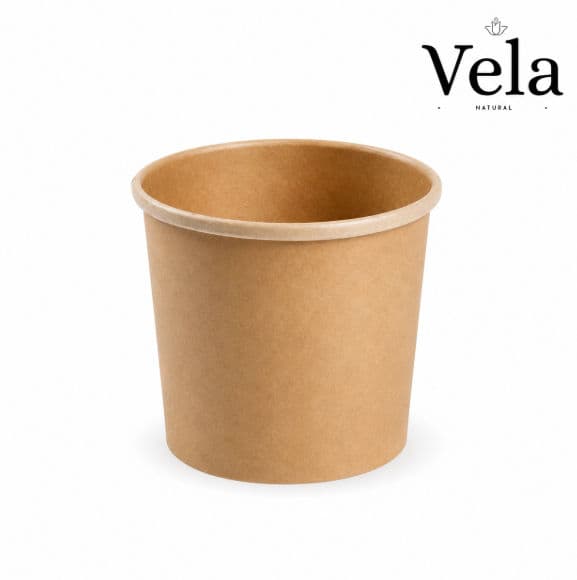 12oz Kraft BioBowls/Soup Containers with PLA Coating