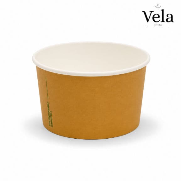 150ml/5oz Kraft PLA-Lined Ice Cream BioCups