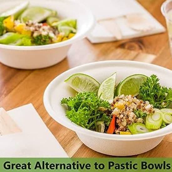 16oz (500ml) Compostable Large Round Bagasse Bowls alternate image