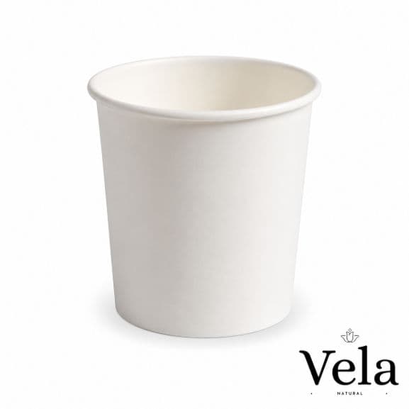 16oz White BioBowls/Soup Containers with PLA Coating