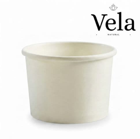 240ml/8oz White Paper PLA-Lined BioBowls