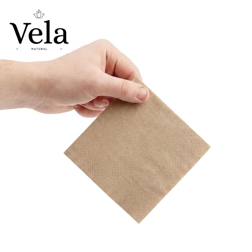 Brown 2-ply Paper Napkins - 33 x 33 cm product image 1