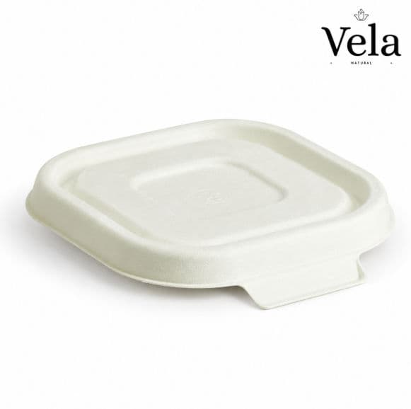 280-630ml White Plant Fibre Takeaway Lids