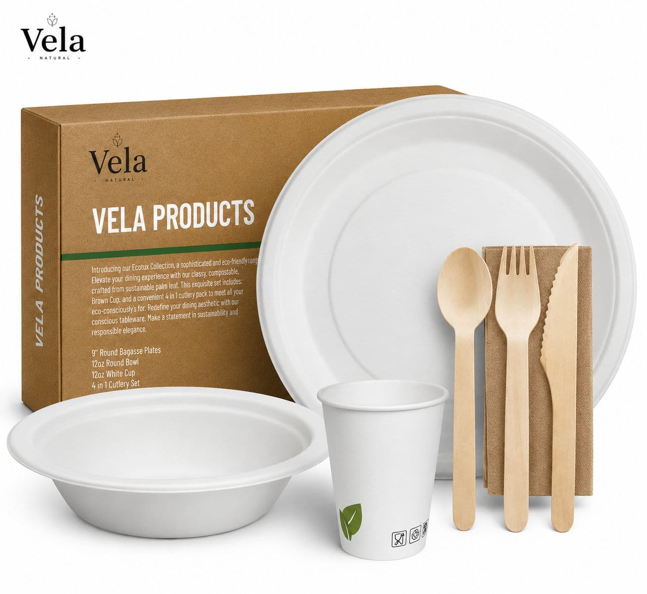 Compostable Party Plates - Bagasse Plates & Bowls