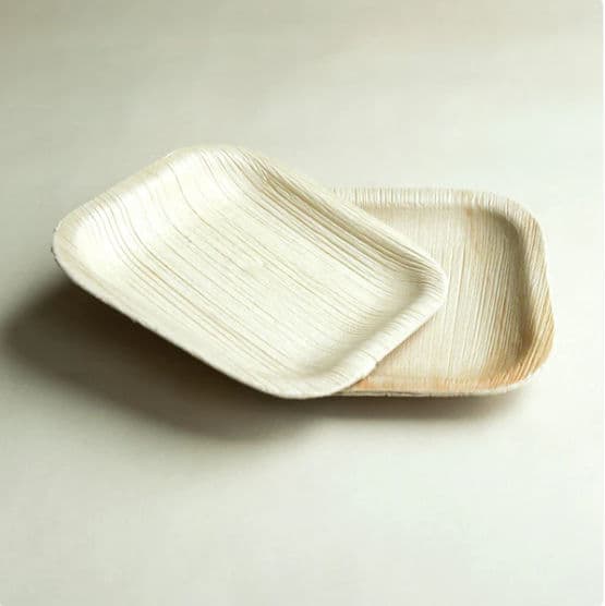 6" (15 cm) Square Palm Leaf Bamboo Plates - 25 Pack product image 4