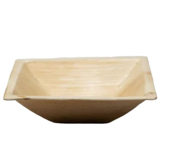 6.5" (16cm) Square Deep Palm Leaf Disposable Bowls alternate image