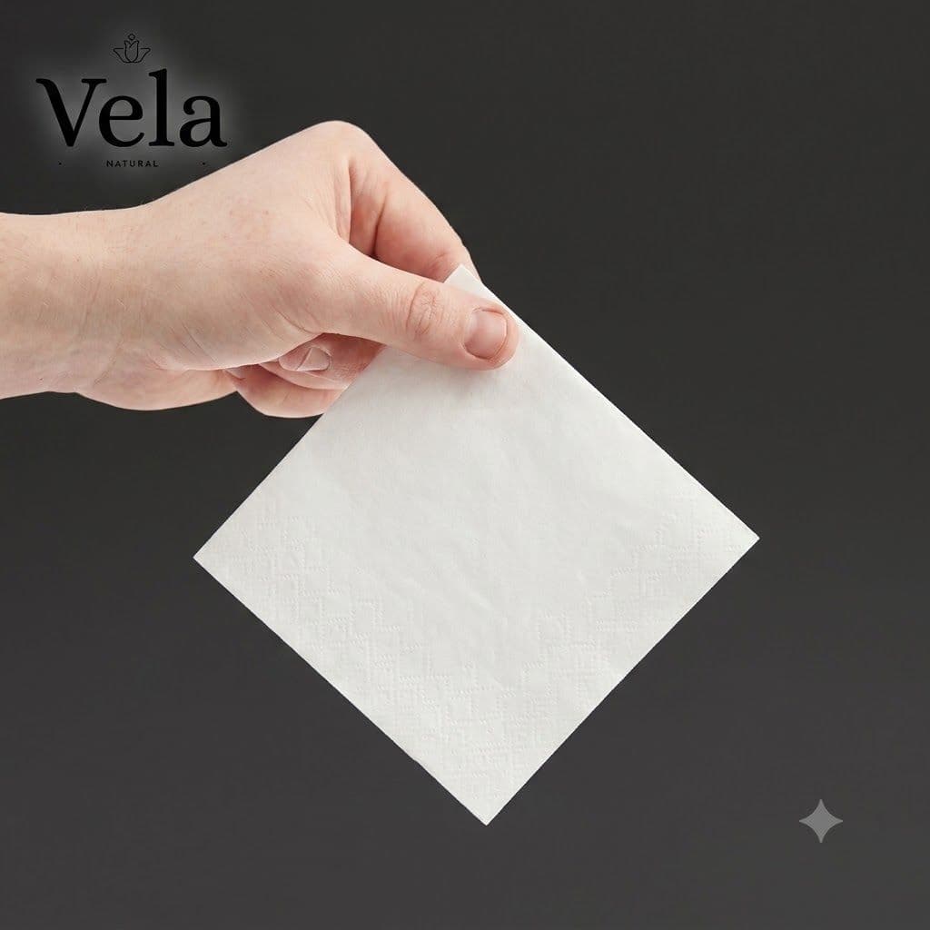 White 2-ply Paper Napkins - 25 x 25 cm product image 1