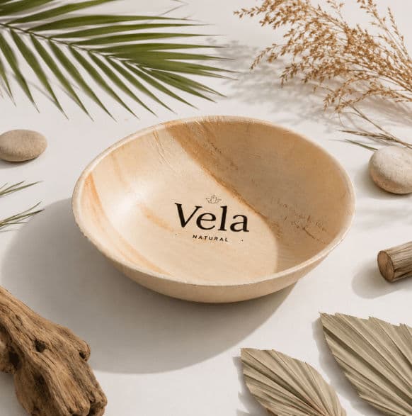 8" (20cm) Large Compostable Round Bamboo Bowls alternate image