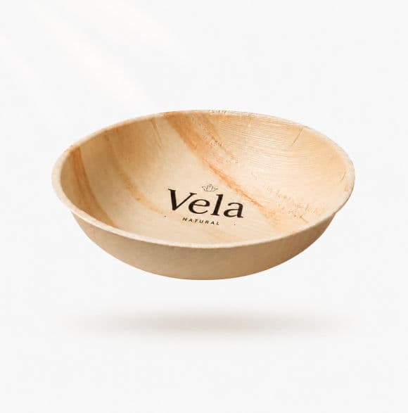 8" (20cm) Large Compostable Round Bamboo Bowls
