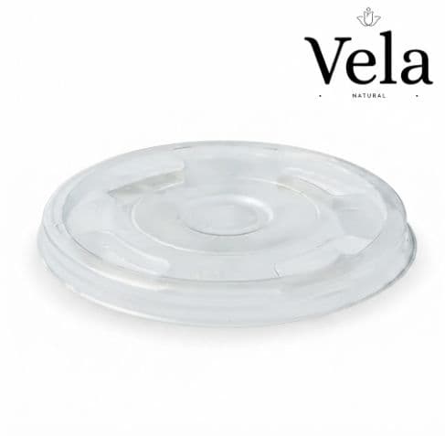 Clear PLA Lids to Fit 300-700ml BioCups | Half Moon-Slot