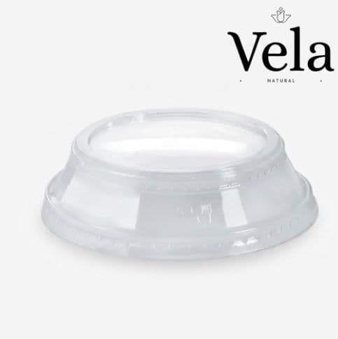 Clear PLA Raised Flat Lids to Fit 300-700ml BioCups