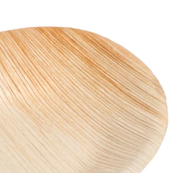 Medium Oval 8" (20cm) Disposable Palm Leaf Plates - 25 Pack product image 2