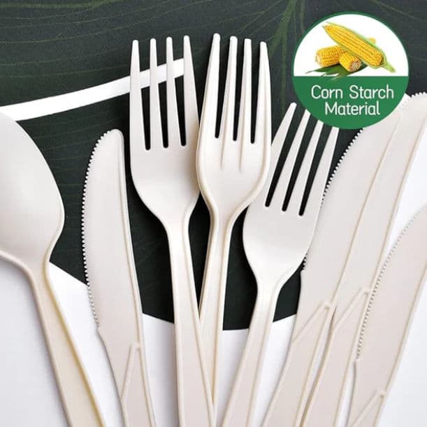 Premium Cornstarch Forks - 100 Pack product image 2