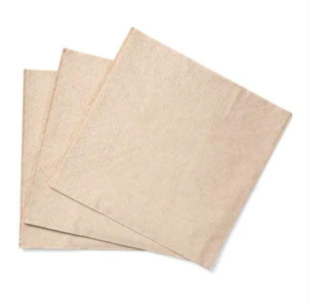 Brown 2-ply Paper Napkins - 33 x 33 cm product image 2
