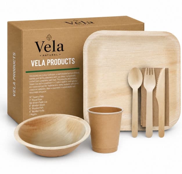 Eco-Friendly BBQ Bundle - Palm Leaf Plates & Bowls