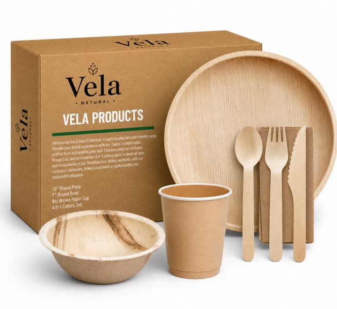 Bamboo Party Plates - Disposable Plates & Bowls