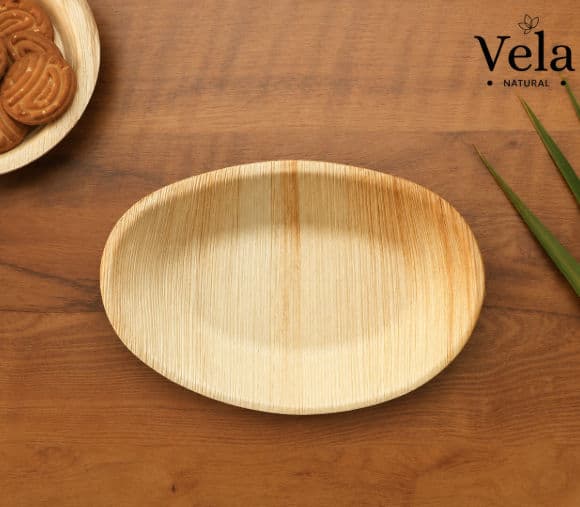 Wholesale Oval Shaped Palm Leaf Plates - Large & Medium