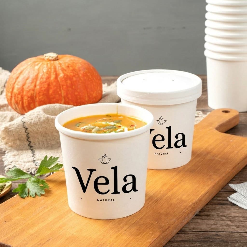 White Soup/Ice-cream Containers - Pack of 50 - 8oz product image 3