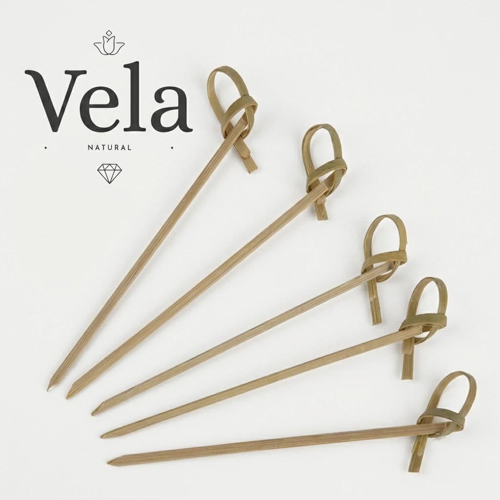 Wooden Bamboo Looped Skewers 9cm (100 pack) product image 1